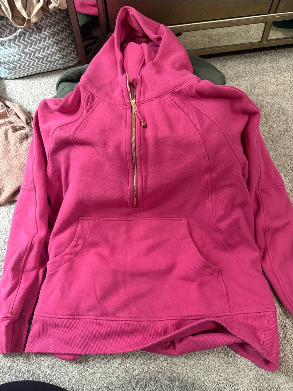 lululemon athletica Hot Pink Half-Zip Hoodie